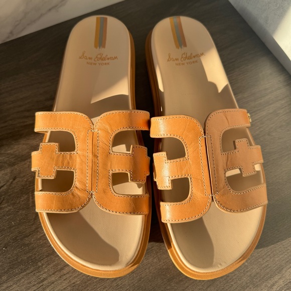 Sophisticated Sam Edelman Caramel Brown Sandals - Size 10 - Picture 2 of 5